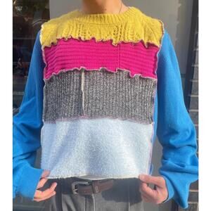 Upcycled Multi-Pattern Sweater